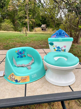Bright Starts Disney Stitch My Spot Baby Activity Seat & Potty Set in Turquoise